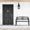Relaxdays Sodo suoliukas, 86x127x60 cm, juoda, metalas