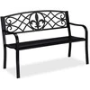Relaxdays Sodo suoliukas, 86x127x60 cm, juoda, metalas
