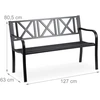 Relaxdays Sodo suoliukas, metalas, 127x63x80.5 cm