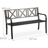 Relaxdays Sodo suoliukas, metalas, 127x63x80.5 cm