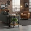 Relaxdays Šoninis staliukas, 55x38x30 cm, rudas, metalas ir MDF
