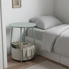 Relaxdays Apvalus šoninis staliukas su krepšiu
