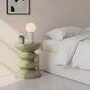 Relaxdays Šoninis staliukas ir taburetė Zigzag