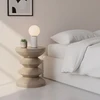 Relaxdays Šoninis staliukas ir taburetė Zigzag