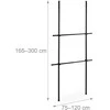 Relaxdays Spinta sistema, 165x75x11 cm iki 300x120x11 cm, Juoda