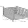 Relaxdays Spintų organizavimo dėžės, 13x33.5x43.5 cm, plastikas