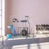 Relaxdays Sporto inventoriaus laikymo stovas, 111x118x42 cm, pilka