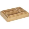 Relaxdays Stalčių organizatoriaus rinkinys, 5x7.5x7.5 cm, 5x17x7.5 cm, 5x26.5x9 cm, 5x28x19.5 cm, Natūralus