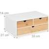 Relaxdays Stalinis organizatorius, 14x33x21 cm, balta