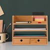 Relaxdays Stalo organizatorius, 26.5x33x24 cm, natūralios spalvos
