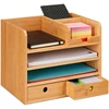 Relaxdays Stalo organizatorius, 26.5x33x24 cm, natūralios spalvos