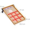Relaxdays Stalo žaidimas, 2-in-1 Cornhole ir Kryžiukai-nuliukai, 4x29,5x51 cm, įvairiaspalvis