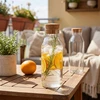 Relaxdays Stiklinė karafa su dangteliu