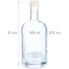 Relaxdays 12 stiklinių butelių rinkinys 500 ml