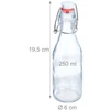 Relaxdays 6 užspaudžiamų butelių rinkinys 250 ml
