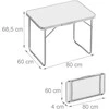 Relaxdays Stovyklavimo stalas, 68.5x80x60 cm