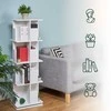 Relaxdays Sukamasis knygų stovas, 95x39x39 cm, baltas