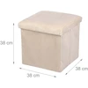 Relaxdays Sulankstomas aksominis pufas
