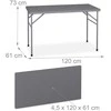 Lauko baldų komplektas Relaxdays Sulankstomas alaus palapinės komplektas, 73x120x61 cm, juodas