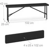 Lauko baldų komplektas Relaxdays Sulankstomas alaus palapinės komplektas, 73x120x61 cm, Juodas