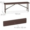 Lauko baldų komplektas Relaxdays Sulankstomas alaus palapinės komplektas, 73x120x61 cm, juodas