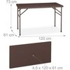 Lauko baldų komplektas Relaxdays Sulankstomas alaus palapinės komplektas, 73x120x61 cm, juodas