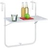 Relaxdays Sulankstomas balkono stalas, 82,5x60x58,5 cm, baltas