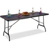 Relaxdays Sulankstomas sodo stalas, didelis, rudas