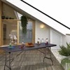 Relaxdays Sulankstomas sodo stalas, didelis, rudas