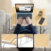 Relaxdays Sulankstomas staliukas nešiojamam kompiuteriui su medienos imitacijos paviršiumi
