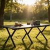 Relaxdays Sulankstomas stovyklavimo stalas, aukščio reguliavimas, plienas