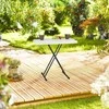 Relaxdays Sulankstomas stovyklavimo stalas, 71x78x49 cm, baltas ir juodas