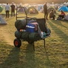 Relaxdays Sulankstomas transportavimo vežimėlis 80 kg plienas