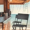 Relaxdays Sulankstomos baro kėdės, 115x44x63 cm, juodos spalvos