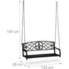 Relaxdays Sūpynės verandai, metalas, 133x58x197 cm, juoda