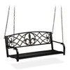 Relaxdays Sūpynės verandai, metalas, 133x58x197 cm, juoda