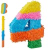 Kodustaar Skaičiaus piñata su lazda ir kauke