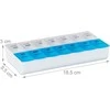 Relaxdays Tablečių dėžutė 3x18.5x9.5 cm mėlyna, plastikas