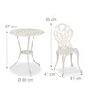 Lauko baldų komplektas Relaxdays Terasos bistro komplektas, 67x60 cm stalas, 85x41x41 cm kėdės, aliuminis