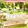Lauko baldų komplektas Relaxdays Terasos bistro komplektas, 67x60 cm stalas, 85x41x41 cm kėdės, aliuminis