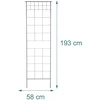 Relaxdays Trellis komplektas 193x58x1 cm Juodas plienas