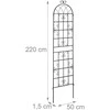 Relaxdays Trellis komplektas, metalas, 150x50x1,5 cm, juoda