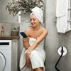 Relaxdays Juodas WC komplektas su tualetinio popieriaus laikikliu ir šepečiu