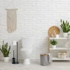 Relaxdays Metalinis tualetinio popieriaus laikiklis ir tualeto šepečio rinkinys