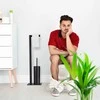 Relaxdays WC rinkinys matinės juodos spalvos