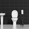 Relaxdays WC rinkinys matinės juodos spalvos