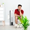 Relaxdays Handy WC rinkinys matinės juodos spalvos