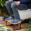 Relaxdays Bambukinė ir metalinė tualeto kėdutė