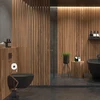 Relaxdays Laisvai pastatomas WC komplektas juodos spalvos
