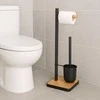 Relaxdays Bambuko ir plieno WC komplektas